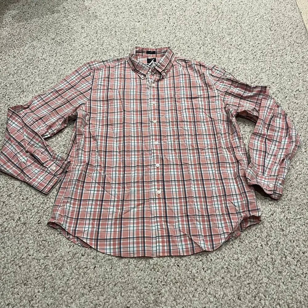 NEW J Crew Classic Fit Flex Casual Shirt XL Plaid Preppy Casual Classic Academia